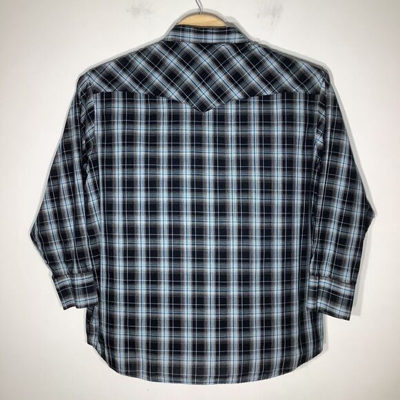 Wrangler Mens Long Sleeve Pearl Snap‎ Shirt Size 3XL - Picture 3 of 7